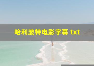 哈利波特电影字幕 txt